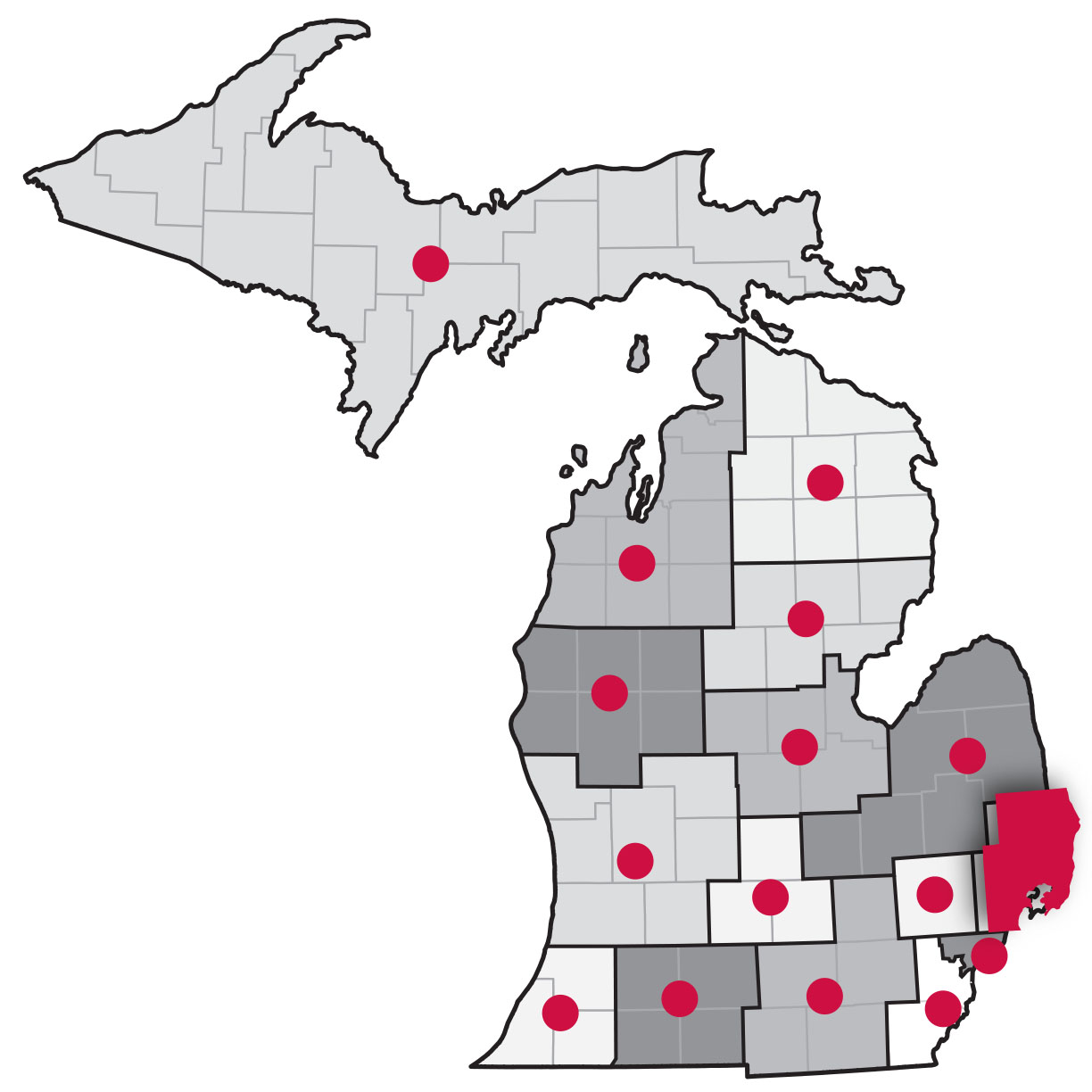 Michigan Map region N